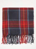 Dorothy Perkins Navy And Red Tartan Checked Scarf