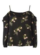 Dorothy Perkins Multi Coloured Blossom Print Strappy Bardot Top