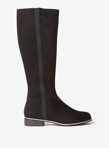Dorothy Perkins Black 'kitten' High Leg Boots