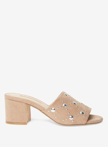 Dorothy Perkins Taupe 'steph' Heeled Mule Sandals