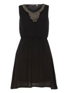 Dorothy Perkins *closet Black Embellished Party Dress