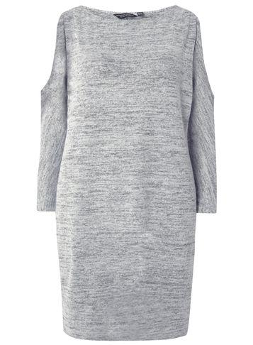 Dorothy Perkins Grey Cold Shoulder Shift Dress