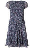 Dorothy Perkins *billie & Blossom Navy Ditsy Floral Chiffon Dress