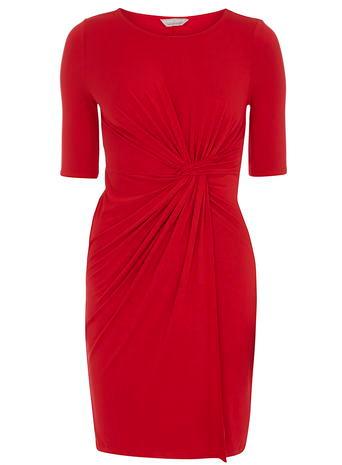 Dorothy Perkins Petite Red Side Twist Dress