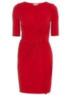 Dorothy Perkins Petite Red Side Twist Dress
