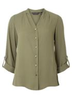 Dorothy Perkins Khaki Pleat Shirt