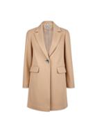 Dorothy Perkins Camel Button Front Coat