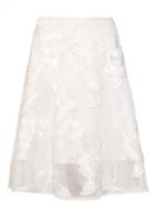 Dorothy Perkins *quiz White Mesh Applique Midi Skirt
