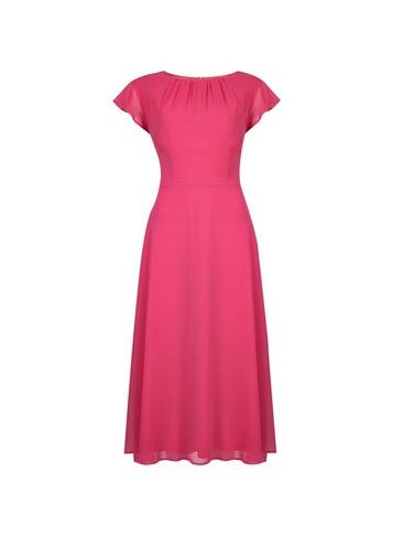 Billie & Blossom *billie And Blossom Tall Pink Angel Soft Belt Midi Dress