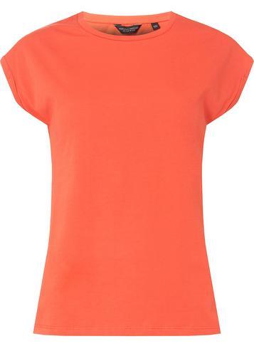Dorothy Perkins Coral Roll Sleeve T-shirt