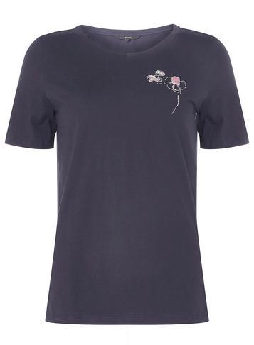 Dorothy Perkins *vero Moda Navy Embroidered T-shirt