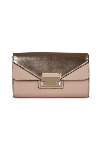 Dorothy Perkins Rose Push Lock Panel Clutch Bag