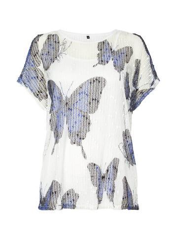 Dorothy Perkins *roman Originals Butterfly Print Jersey Knitted Top