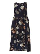 Dorothy Perkins *blue Vanilla Curve Navy Dip Skater Dress