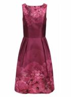 *chi Chi London Burgundy Floral Printed Midi Dress