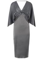 Dorothy Perkins *luxe Gunmetal Half Cape Shift Dress