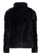 Dorothy Perkins Petite Midnight Navy Faux Fur Coat