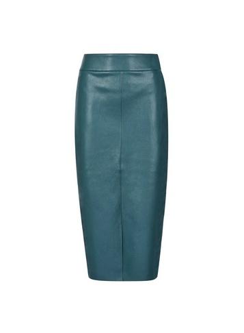 Dorothy Perkins *tall Green Pu Midi Skirt
