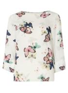 Dorothy Perkins *tall Butterfly Print Top