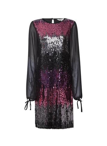 *billie & Blossom Tall Oxblood Rainbow Shift Dress