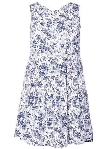 Dorothy Perkins *izabel London Curve Blue Skater Dress