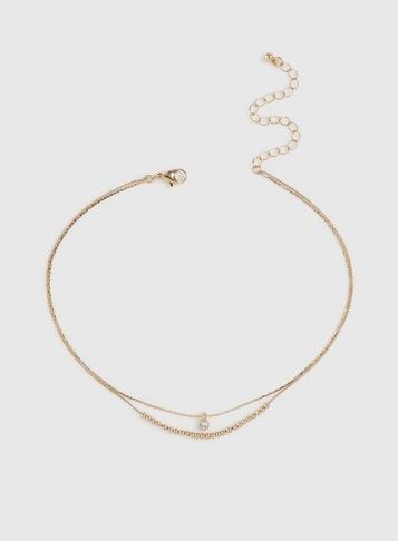 Dorothy Perkins Gold Finish Multirow Choker