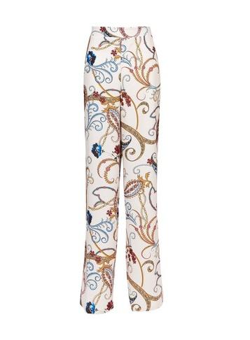 Dorothy Perkins *tall Ivory Paisley Print Palazzo Trousers