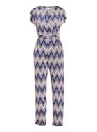 *blue Vanilla Multi Colour Cross Over Jumpsuit