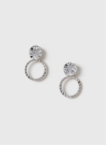 Dorothy Perkins Crystal Circle Drop Earrings