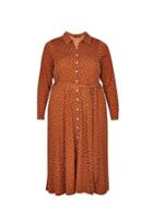 Dorothy Perkins *dp Curve Ginger Spot Print Midi Shirt Dress