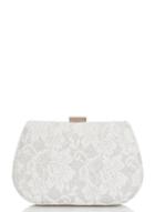 *quiz Silver Glitter Lace Clutch Bag