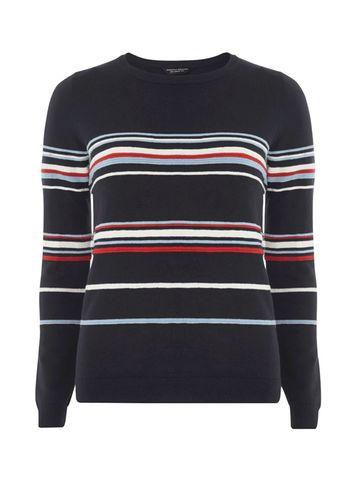 Dorothy Perkins Navy Horizontal Stripe Jumper