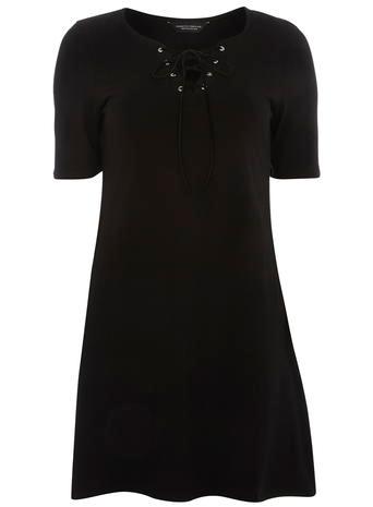Dorothy Perkins Black Lace Up Dress