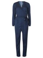 Dorothy Perkins *vero Moda Navy And Pink Satin Spotted Jumpsuit