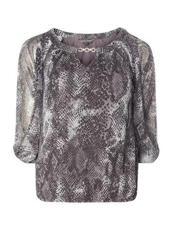 Dorothy Perkins *billie & Blossom Snake Bubble Trim Blouse