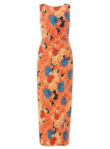 Dorothy Perkins Orange Floral Print Maxi Dress
