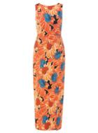 Dorothy Perkins Orange Floral Print Maxi Dress