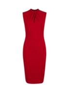 Dorothy Perkins *red Twist Neck Bodycon Dress