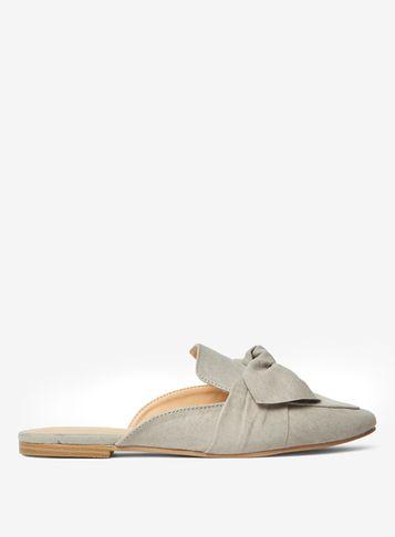 Dorothy Perkins Grey Bow Mules