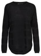 *only Black Rib Knitted Top