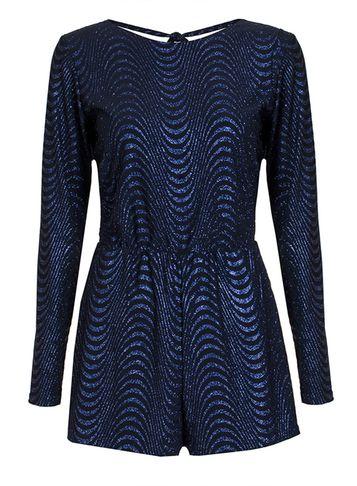 Dorothy Perkins *quiz Royal Blue Glitter Playsuit