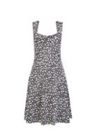 Dorothy Perkins Black Ditsy Print Ruched Strappy Dress