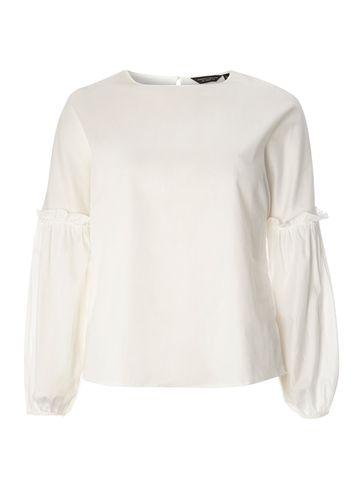 Dorothy Perkins White Cotton Puff Sleeve Top