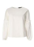 Dorothy Perkins White Cotton Puff Sleeve Top