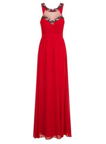 Dorothy Perkins *little Mistress Embellished Trim Maxi Dress