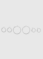 Dorothy Perkins Silver Look Hoop Multipack Earrings