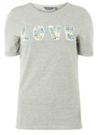 Dorothy Perkins *tall Grey Embellished Letter T-shirt