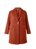 Dorothy Perkins *dp Curve Rust Minimal Lined Crombie Coat
