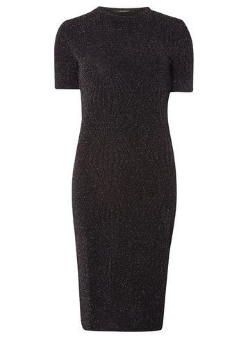 Dorothy Perkins Black Metalic Bodycon Dress