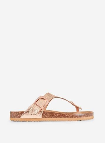 Dorothy Perkins Rose Gold 'fleetwood' Sandals